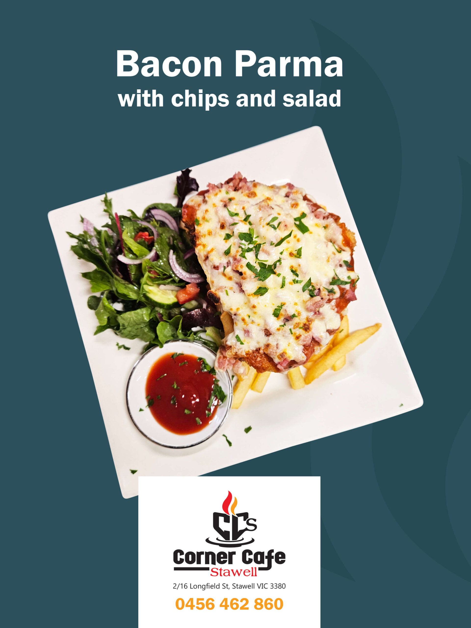 Bacon Parma with chips & salad